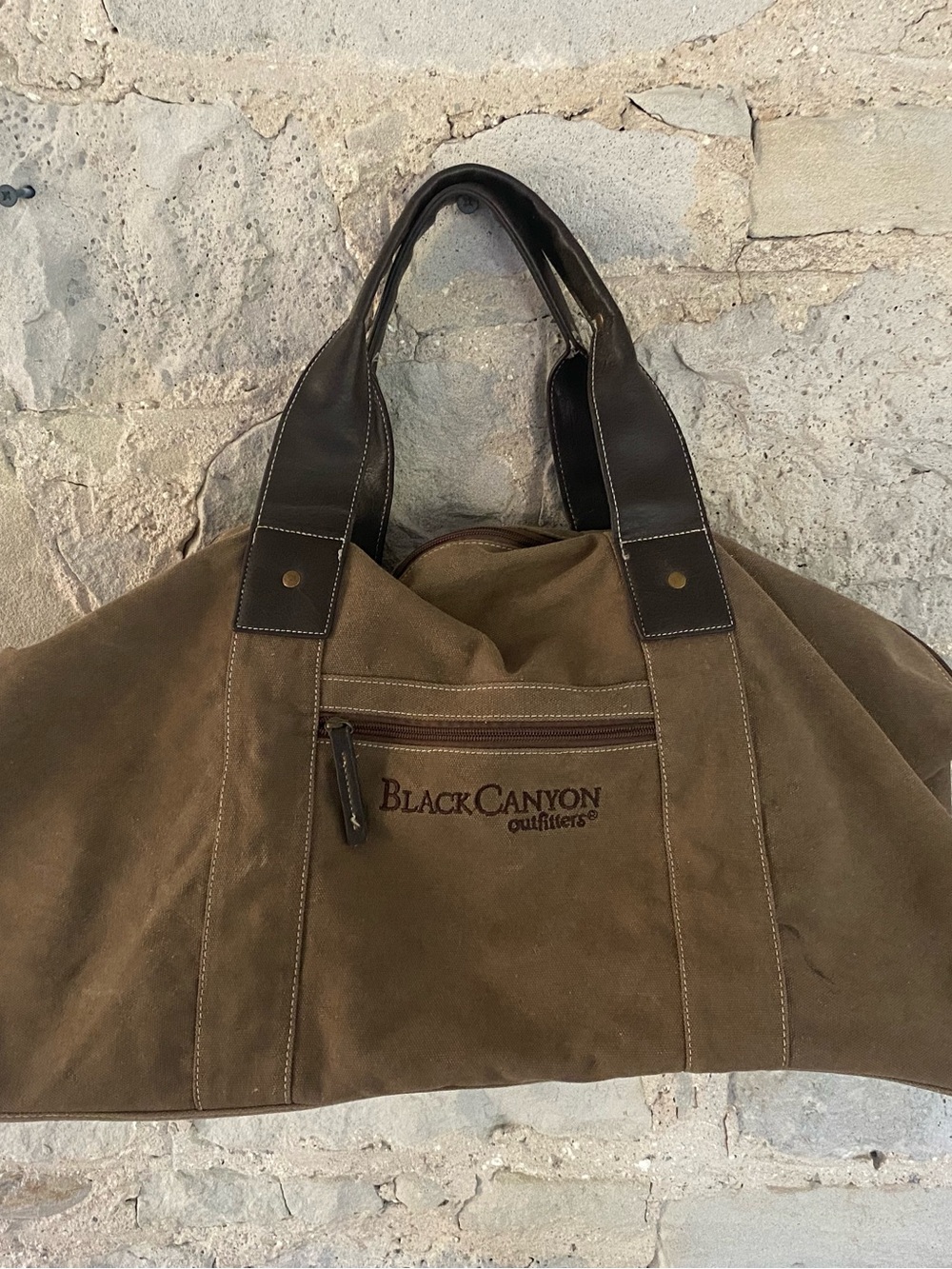 Brown Canvas Weekender Bag
